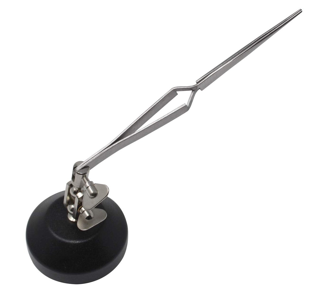 Helping Third Hand Base with Cross-Locking Tweezers Adjustable Vise for Soldering and Jewelry Making